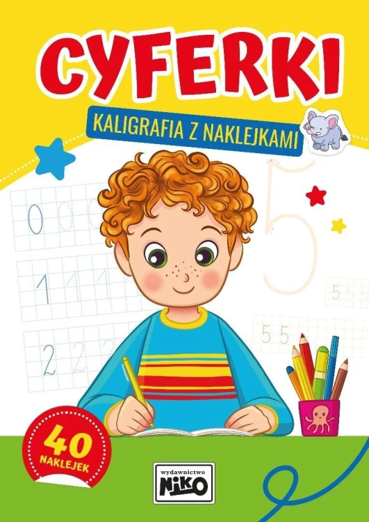 Cyferki - kaligrafia z naklejkami, praca zbiorowa