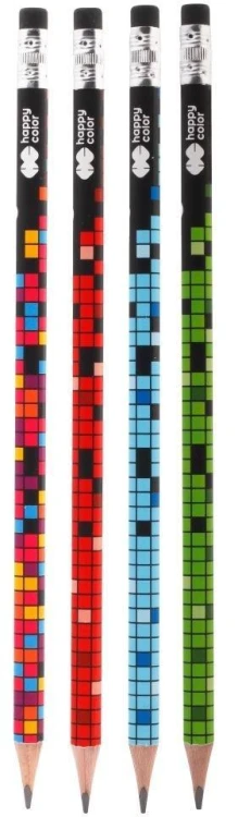 Ołówek trójkątny 2B PIXI Blox (24szt) HAPPY COLOR