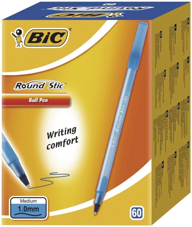Długopis Round Stic niebieski (60szt) BIC, BIC