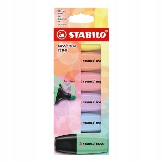 Zakreślacz Boss Mini Pastel 6szt, Stabilo