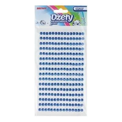 Dżety samoprzylepne niebieskie 4mm 240szt, Brewis