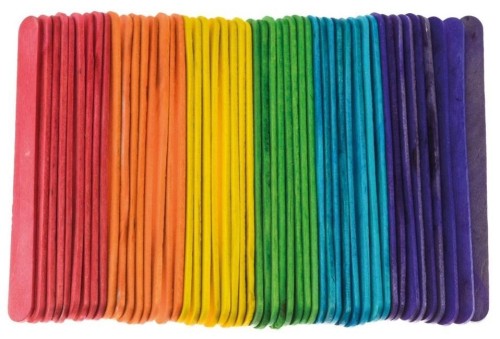Patyczki kreatywne kolorowe 11,4cm 50szt, Brewis