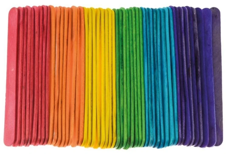 Patyczki kreatywne kolorowe 11,4cm 50szt, Brewis