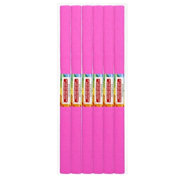 Bibuła marszczona 11 różowa jasna (10szt), STARPAK