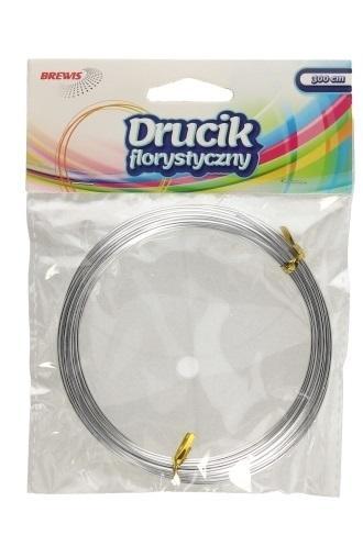 Druciki florystyczne 3mx2mm srebrne, Brewis