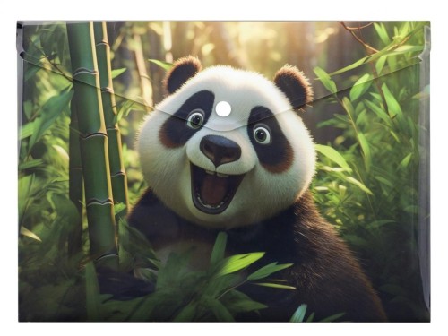 Koperta A4 PP na napę z nadrukiem Panda