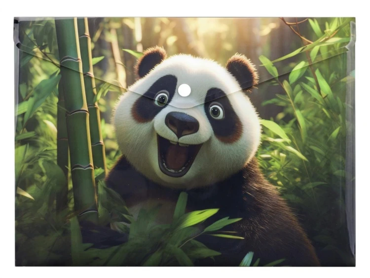 Koperta A4 PP na napę z nadrukiem Panda
