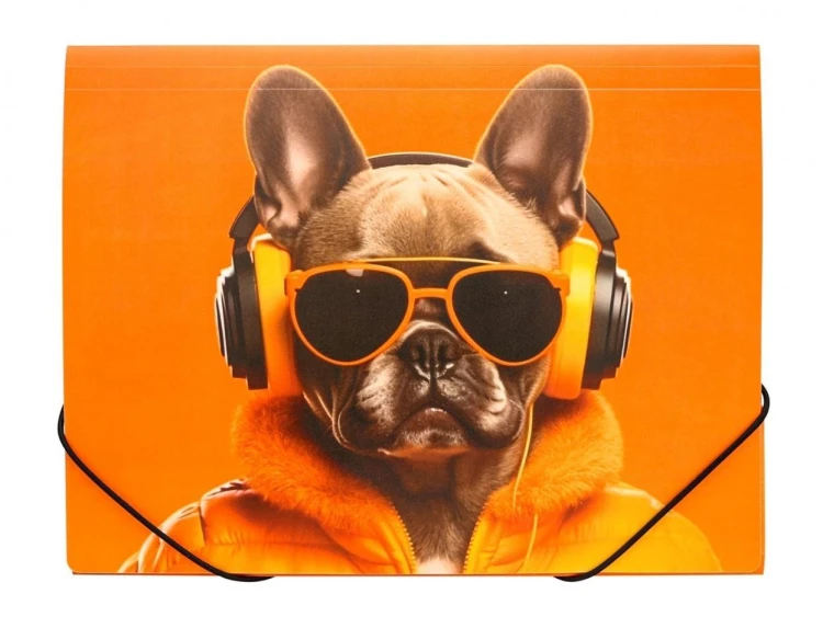 Teczka A4 PP na gumkę z nadrukiem Cool Dog