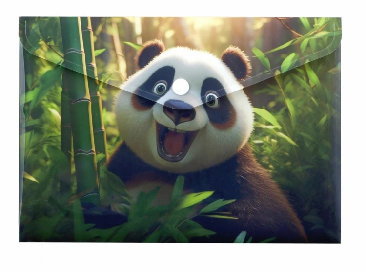 Koperta A5 PP na napę z nadrukiem Panda