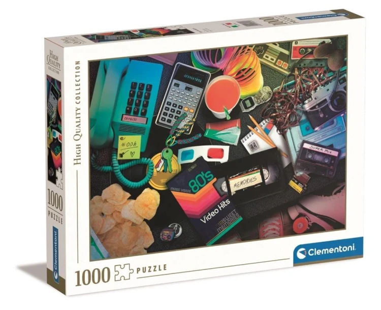 Puzzle 1000 HQ 80s Nostalgia, Clementoni