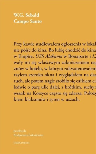 Campo Santo, W.G. Sebald