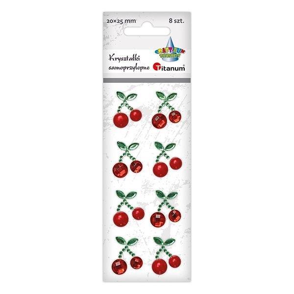 Kryształki samoprzylepne wiśnie 8szt, Titanum