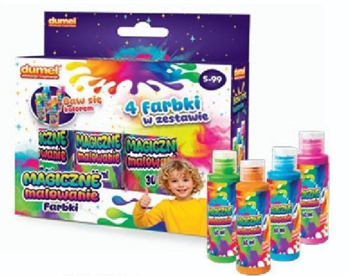 Magiczne malowanie 4x60ml farbki, Dumel