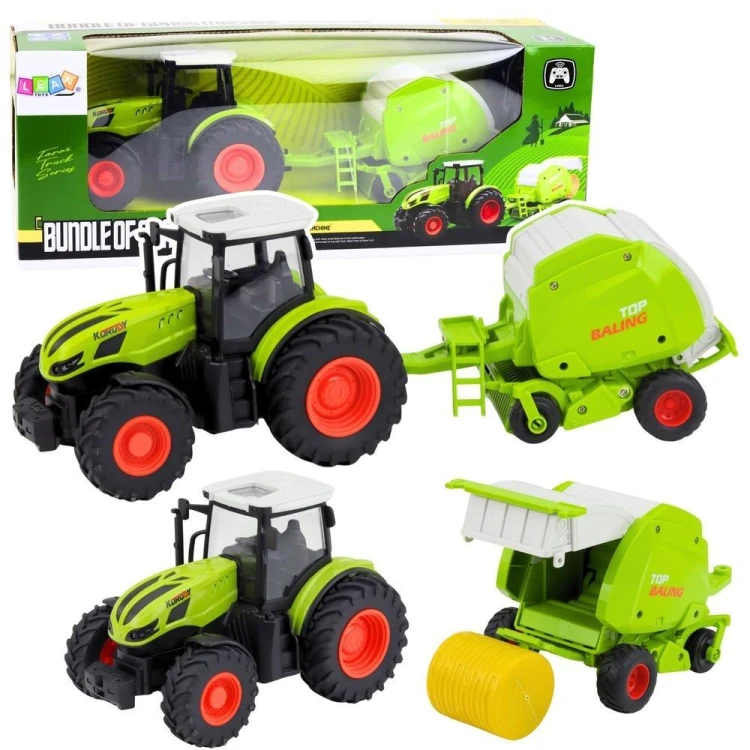 Traktor rolniczy zdalnie sterowny z prasą 1:24