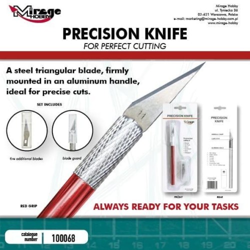 Nożyk modelarski precision knife 5szt