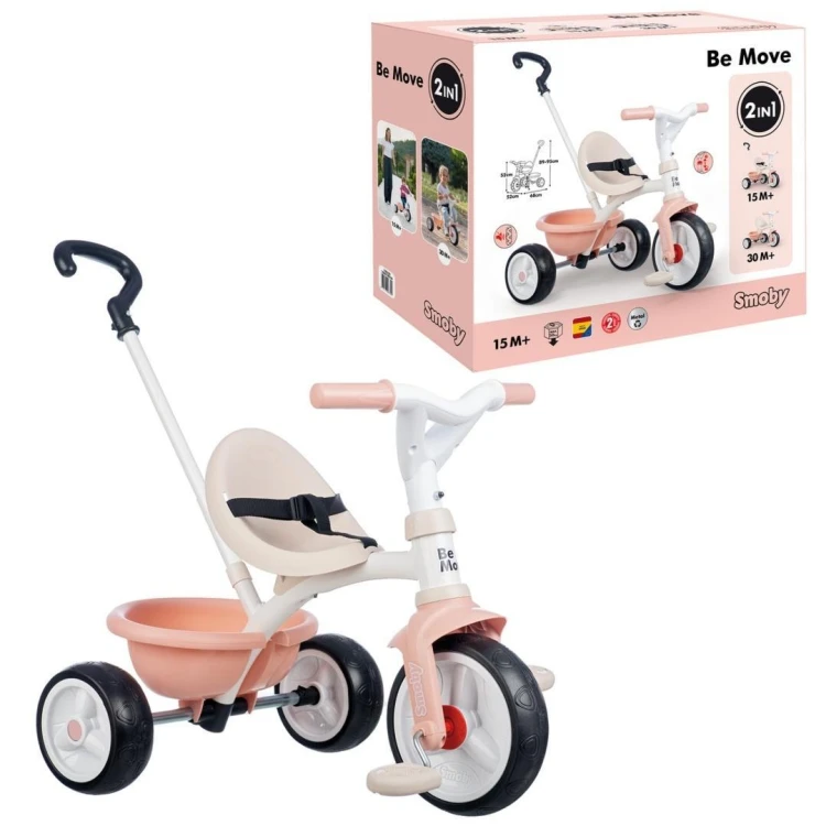 Smoby Rowerek trójkołowy Be Move różowy, Smoby