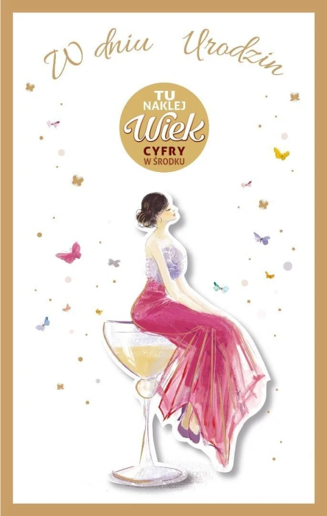 Kartka okolicznościowa Urodziny (wymienne cyfry)