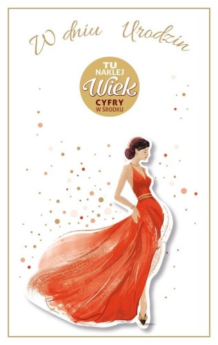 Kartka okolicznościowa Urodziny (wymienne cyfry)