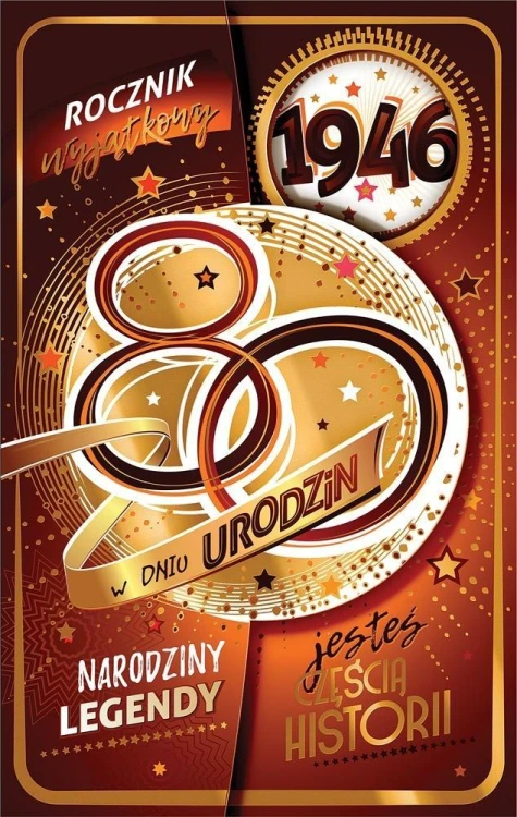 Kartka okolicznościowa Urodziny 80