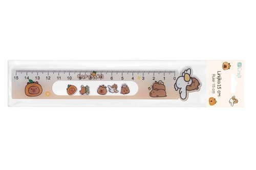 Linijka z ruchomymi motywami 15cm
