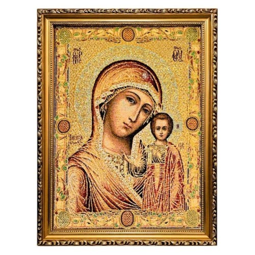 Obraz Haftowany Matka Boża Kazańska 42x32cm