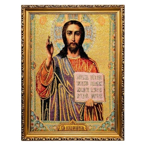 Obraz Haftowany Chrystus Pantokrator 42/32cm