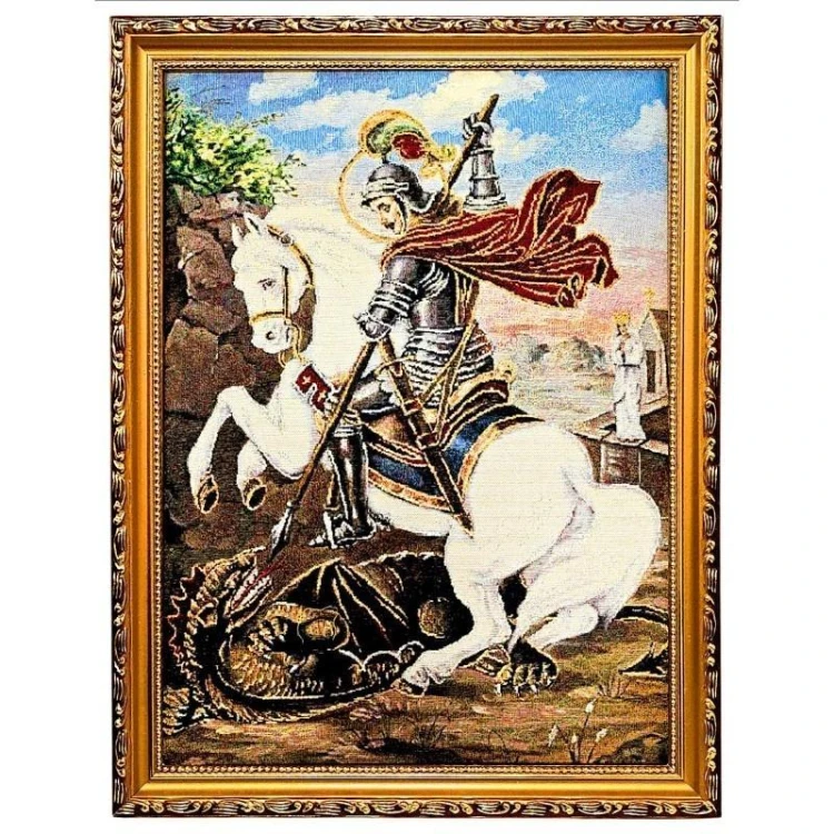 Obraz Haftowany Św. Jerzy 42/32cm