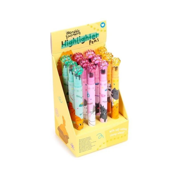 Zakreślacz i stempel 2w1 Beans&Co Cat (12szt)