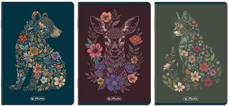 Zeszyt A4/60K kratka Florimals (5szt) HERLITZ