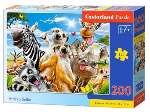 Puzzle 200 African Selfie CASTOR, Castorland
