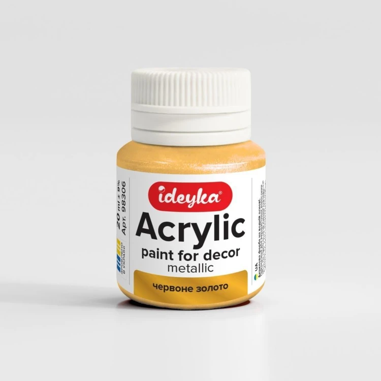 Farba akrylowa metaliczna Czerwone złoto 20ml