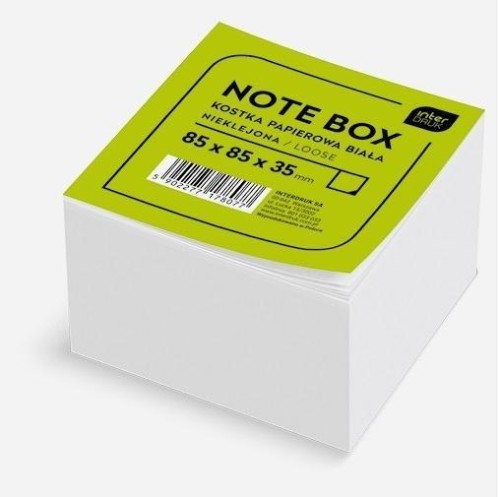 Kostka papierowa 85x85x35mm biała nieklejona
