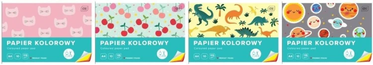 Zeszyt papierów kolorowych A4/10K (10szt)