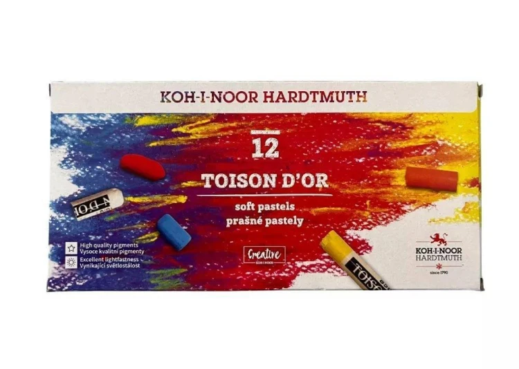 Kredki Pastele Toison D'or 12 kolorów, Koh-I-Noor