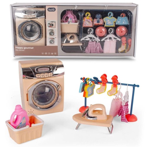 Pralka z dźwiękiem i światłem + żelazko i deska