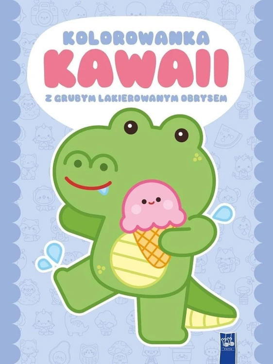 Kolorowanka Kawaii z grubym lakierowanym obrysem