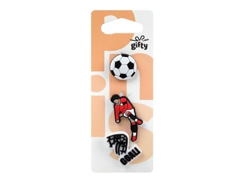 Przypinki silikonowe football 3szt, MFP