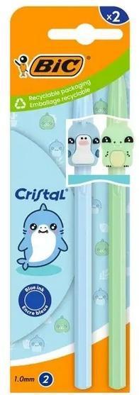 Długopis Cristal Figurine 1mm niebieski 2szt BIC