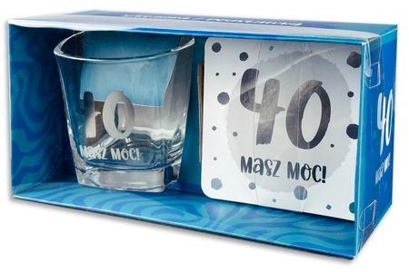 Zestaw Holo - 40, masz moc! szklanka+podstawka