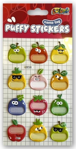 Naklejki Puffy Name Tag Fruits PENMATE, Penmate