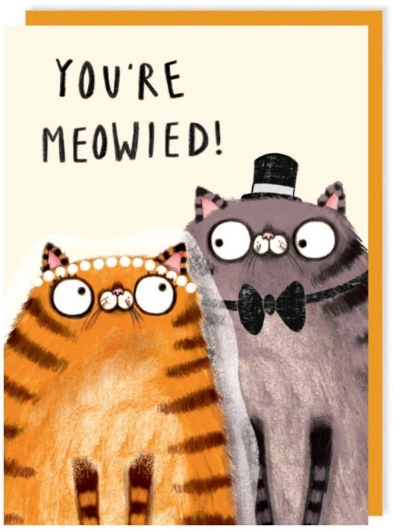 Karnet 298 Ślub Koty You're MEOWIED!