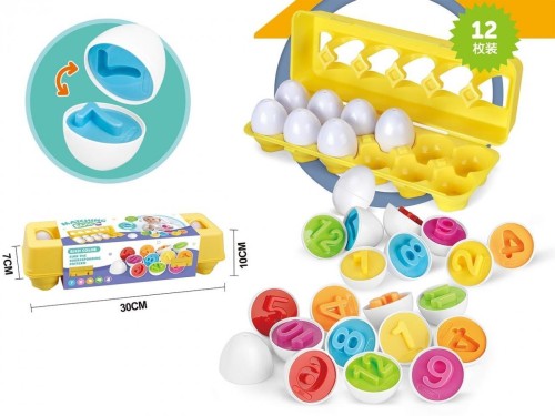 Gra Jajka cyfry memo 6szt, Madej