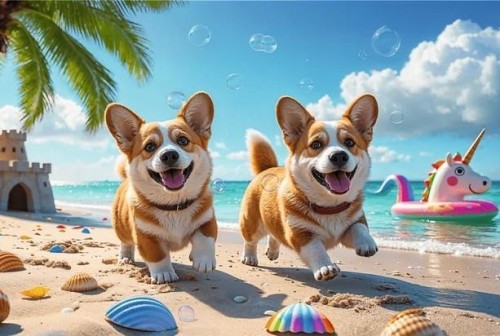 Puzzle 30 Dzień z Corgim TREFL, Trefl