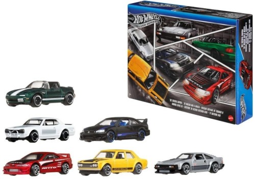 Hot Wheels Silver Japan 6PK, Mattel