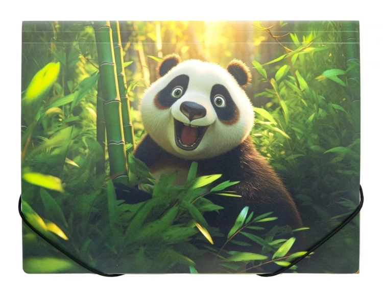 Teczka A4 PP na gumkę z nadrukiem Panda