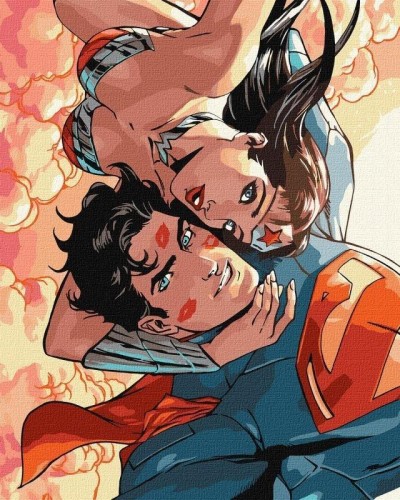 Malowanie po numerach - Wonder Woman: uściski