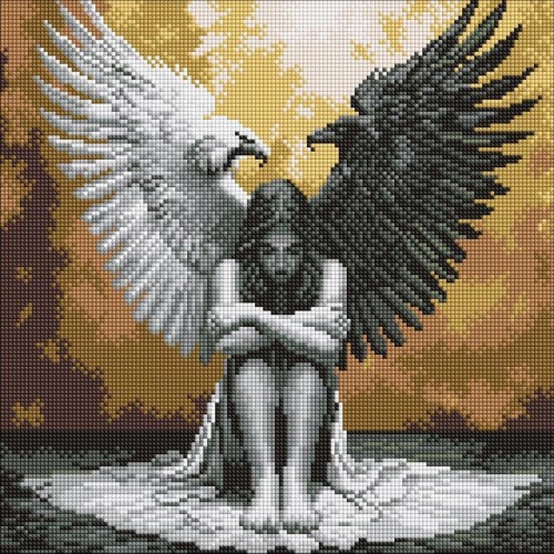Diamentowa mozaika - Dwie strony duszy 40x40cm