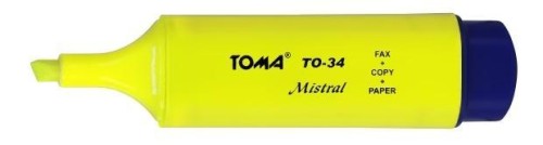 Zakreślacz Mistral żółty (10szt) TOMA, TOMA