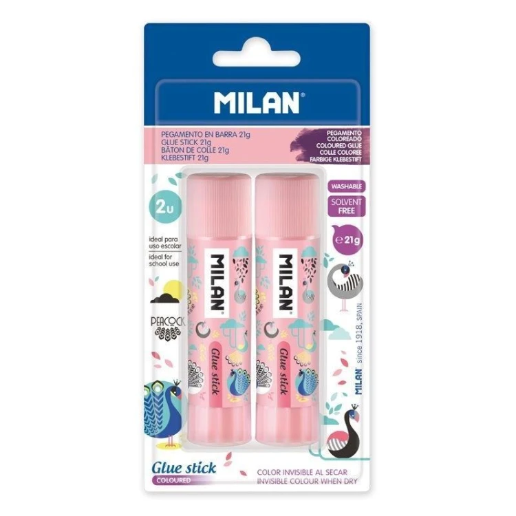 Klej w sztyfcie 21g róż 2 szt. MILAN, MILAN