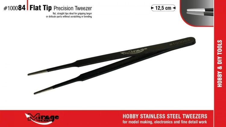 Pęseta z płaskimi końcówkami 12,5cm